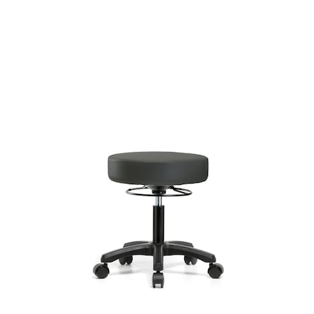 Desk Mini-Stools, Vinyl, Casters, Gry MPN:BR-VDHMS-RG-RC-8605