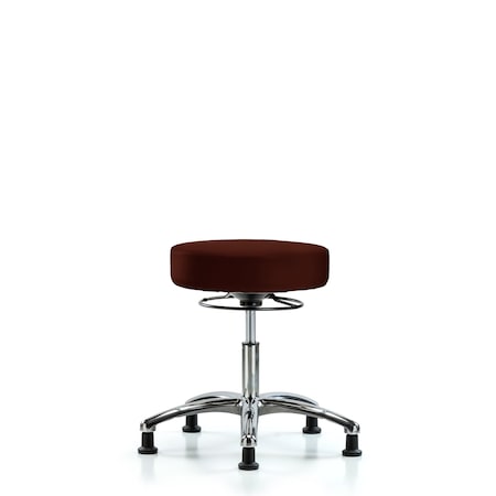 Desk Stool, Vinyl, Chrome, Glides, Burg MPN:BR-VDHSO-CR-RG-8569