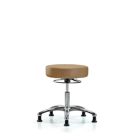 Desk Stool, Vinyl, Chrome, Glides, Taupe MPN:BR-VDHSO-CR-RG-8584