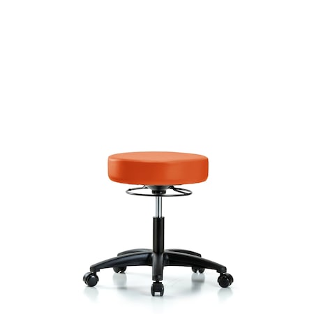 Desk Stool, Vinyl, Casters, Orange MPN:BR-VDHSO-RG-RC-8613