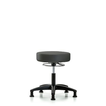 Desk Stool, Vinyl, Glides, Gry MPN:BR-VDHSO-RG-RG-8605