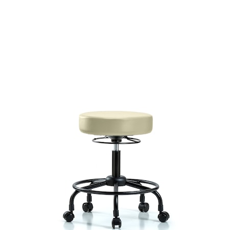 Desk Stool, Vinyl, RT, Casters, Wht MPN:BR-VDHSO-RT-RC-8501