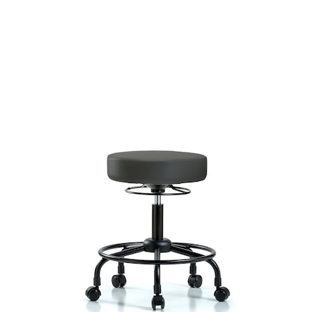 Desk Stool, Vinyl, RT, Casters, Gry MPN:BR-VDHSO-RT-RC-8605