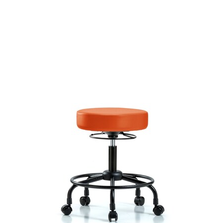 Desk Stool, Vinyl, RT, Casters, Orange MPN:BR-VDHSO-RT-RC-8613