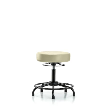 Desk Stool, Vinyl, RT, Glides, Wht MPN:BR-VDHSO-RT-RG-8501