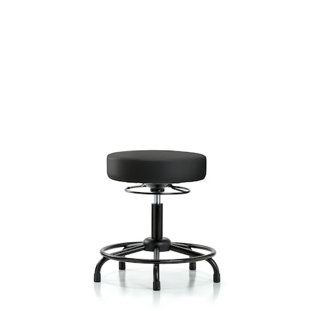 Desk Stool, Vinyl, RT, Glides, BLK MPN:BR-VDHSO-RT-RG-8540