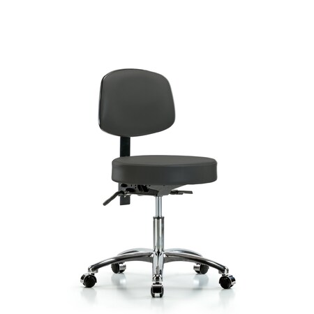 Desk Stool, Vin, Bk Chrome, Tilt, Cast, Gry MPN:BR-VDHST-CR-T1-CC-8605