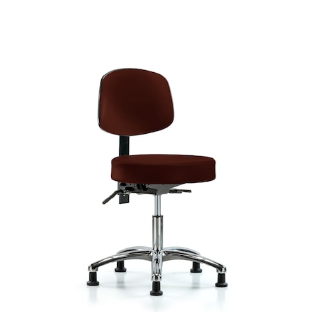 Desk Stool, Vin, Bk Chrome, Tilt, Gld, Burg MPN:BR-VDHST-CR-T1-RG-8569