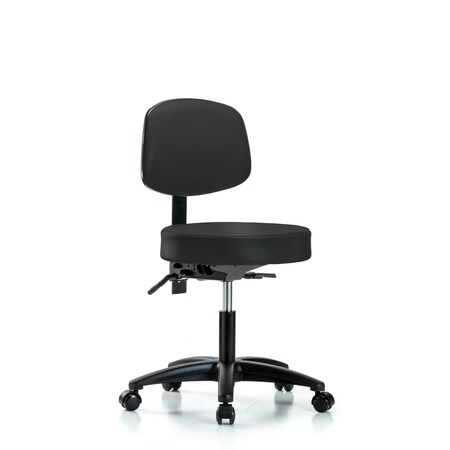 Desk Stool, Vinyl, Bk, Casters, BLK MPN:BR-VDHST-RG-T0-RC-8540