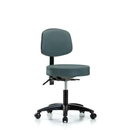 Desk Stool, Vinyl, Bk, Casters, Blu MPN:BR-VDHST-RG-T0-RC-8546