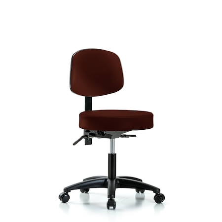 Desk Stool, Vinyl, Bk, Casters, Burg MPN:BR-VDHST-RG-T0-RC-8569