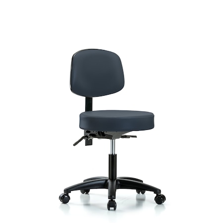 Desk Stool, Vinyl, Bk, Casters, Nav MPN:BR-VDHST-RG-T0-RC-8582