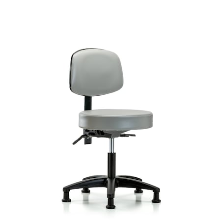 Desk Stool, Vinyl, Bk, Glides, Dov MPN:BR-VDHST-RG-T0-RG-8567