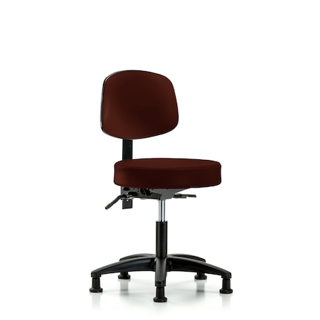Desk Stool, Vinyl, Bk, Tilt, Glides, Burg MPN:BR-VDHST-RG-T1-RG-8569