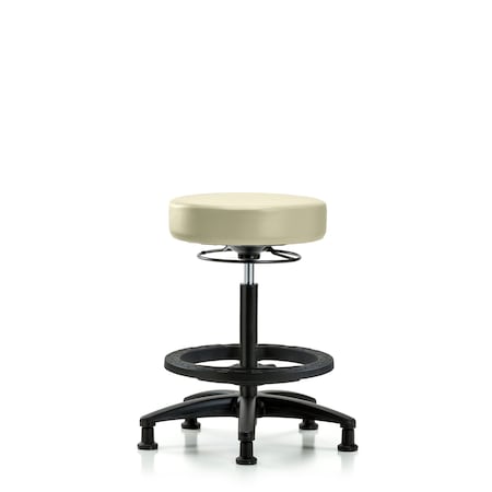 Vin Stool without Back-High Bench Ht with Black FRandStat Glides in Adobe White Trailblazer Vin MPN:BR-VHBSO-RG-BF-RG-8501