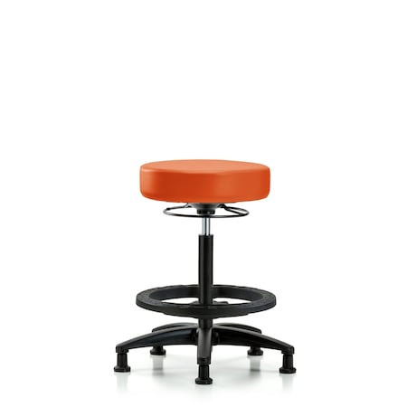 Vin Stool without Back-High Bench Ht with Black FRandStat Glides in Orange Kist Trailblazer Vin MPN:BR-VHBSO-RG-BF-RG-8613