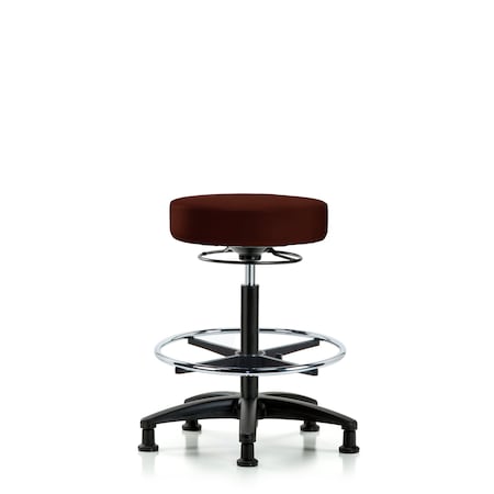 Bench Stool, Hi, Vinyl, CF, Glides, Burg MPN:BR-VHBSO-RG-CF-RG-8569