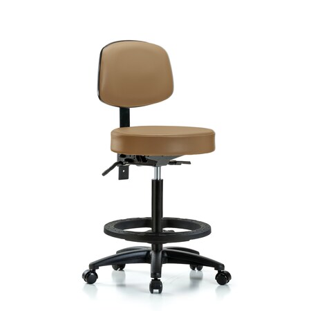 Bench Stool, Hi, Vinyl, Bk, BF, Cast, Taupe MPN:BR-VHBST-RG-T0-BF-RC-8584