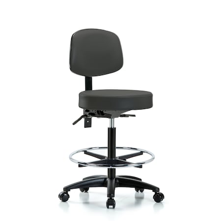 Bench Stool, Hi, Vin, Bk, Tilt, CF, Cast, Gry MPN:BR-VHBST-RG-T1-CF-RC-8605
