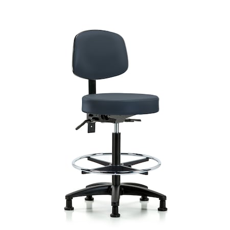 Bench Stool, Hi, Vin, Bk, Tilt, CF, Gld, Nav MPN:BR-VHBST-RG-T1-CF-RG-8582