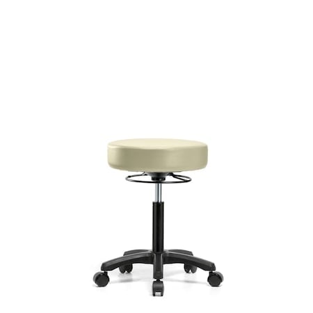 Med Bench Mini-Stool, Vinyl, Casters, Wht MPN:BR-VMBMS-RG-RC-8501