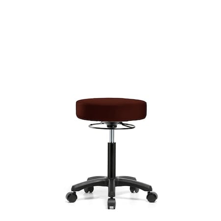 Med Bench Mini-Stool, Vinyl, Casters, Burg MPN:BR-VMBMS-RG-RC-8569