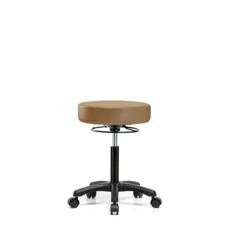 Med Bench Mini-Stool, Vinyl, Casters, Taupe MPN:BR-VMBMS-RG-RC-8584