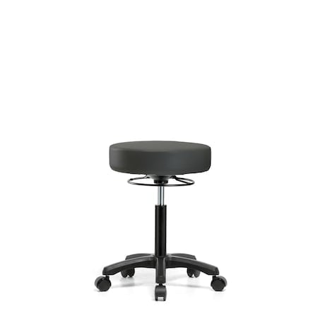 Med Bench Mini-Stool, Vinyl, Casters, Gry MPN:BR-VMBMS-RG-RC-8605