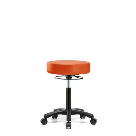 Med Bench Mini-Stool, Vinyl, Casters, Org MPN:BR-VMBMS-RG-RC-8613