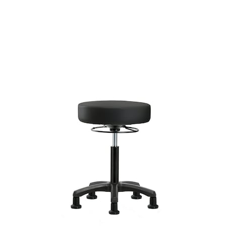 Med Bench Mini-Stool, Vinyl, Glides, Blk MPN:BR-VMBMS-RG-RG-8540