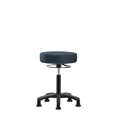 Med Bench Mini-Stool, Vinyl, Glides, Navy MPN:BR-VMBMS-RG-RG-8582