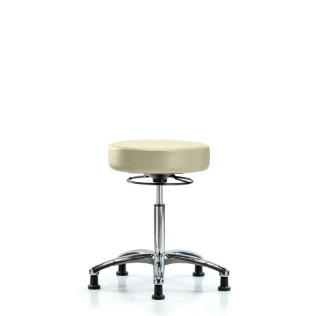 Vin Stool without Back Chrome-Medium Bench Ht with Stationary Glides in Adobe White Trailblazer Vin MPN:BR-VMBSO-CR-NF-RG-8501
