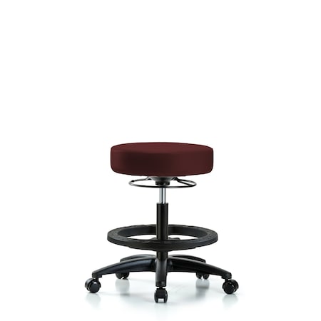 Bench Stool, Med, Vinyl, BF, Casters, Burg MPN:BR-VMBSO-RG-BF-RC-8569