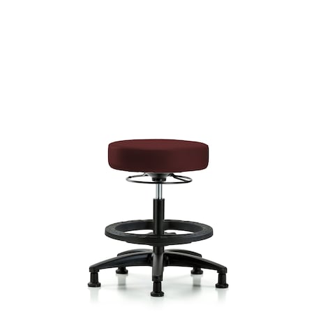 Bench Stool, Med, Vinyl, BF, Glides, Burg MPN:BR-VMBSO-RG-BF-RG-8569
