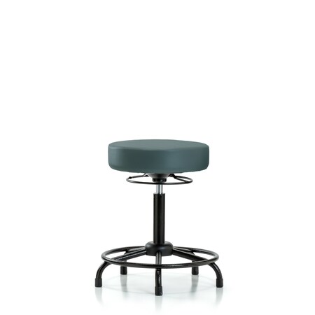 Vin Stool without Back-Med Bench Ht with RT BaseandStat Glides in Colonial Blue Trailblazer Vin MPN:BR-VMBSO-RT-RG-8546
