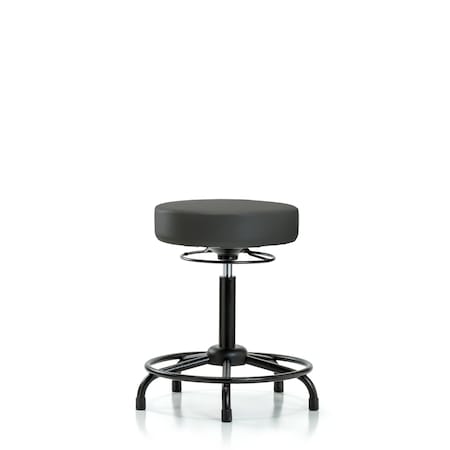 Vin Stool without Back-Medium Bench Height with RT BaseandStat Glides in Charcoal Trailblazer Vin MPN:BR-VMBSO-RT-RG-8605