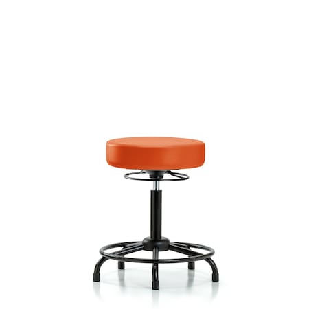 Vin Stool without Back-Medium Bench Height with RT BaseandStat Glides in Orange Kist Trailblazer Vin MPN:BR-VMBSO-RT-RG-8613
