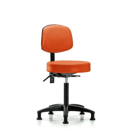Rutledge Vin Stool with Back-Med Bench Height with Stat Glides in Orange Kist Trailblazer Vin MPN:BR-VMBST-RG-T0-NF-RG-8613