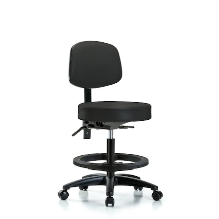 Bench Stool, Med, Vin, Bk, Tilt, BF, Cast, BLK MPN:BR-VMBST-RG-T1-BF-RC-8540