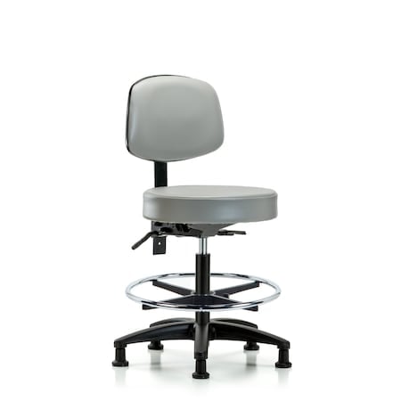 Bench Stool, Med, Vin, Bk, Tilt, CF, Gld, Dov MPN:BR-VMBST-RG-T1-CF-RG-8567
