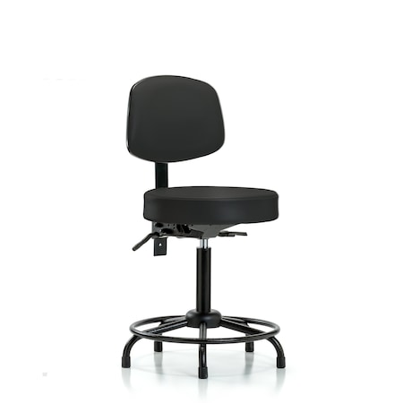 Med Bench Stool, Vin, Bk, RT, Tilt, Glds, Blk MPN:BR-VMBST-RT-T1-RG-8540