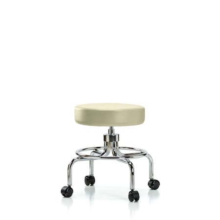 Screw-Lift Stool, Vinyl, CR, Casters, Wht MPN:BR-VSLMD-CR-RC-8501