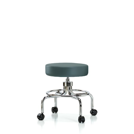 Screw-Lift Stool, Vinyl, CR, Casters, Blu MPN:BR-VSLMD-CR-RC-8546