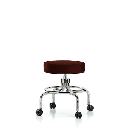 Screw-Lift Stool, Vinyl, CR, Casters, Burg MPN:BR-VSLMD-CR-RC-8569