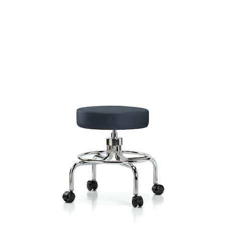 Screw-Lift Stool, Vinyl, CR, Casters, Navy MPN:BR-VSLMD-CR-RC-8582