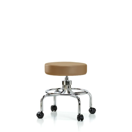 Screw-Lift Stool, Vinyl, CR, Casters, Taupe MPN:BR-VSLMD-CR-RC-8584