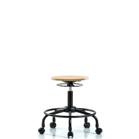 Desk Stool, Wood, RT, Casters MPN:BR-WDHSO-RT-RC