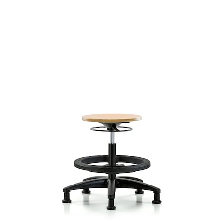 Bench Stool, Med, Wood, BF, Glides MPN:BR-WMBSO-RG-BF-RG