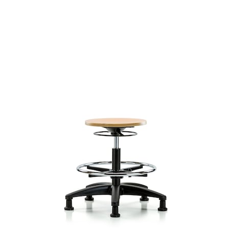 Bench Stool, Med, Wood, CF, Glides MPN:BR-WMBSO-RG-CF-RG