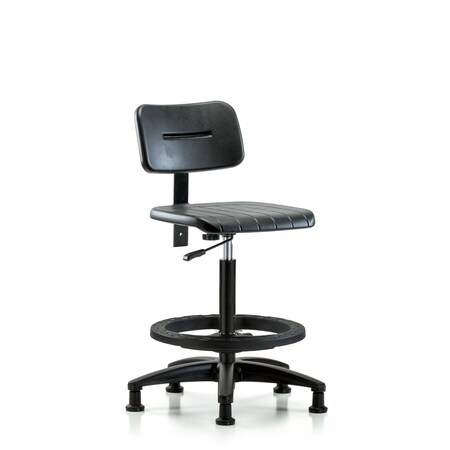 Basic Poly Hi Bench Chair, BF, Glides, Polyurethane, 24-1/2